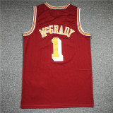 Men Seattle Houston Rockets McGrady 1 red retro basketball jersey