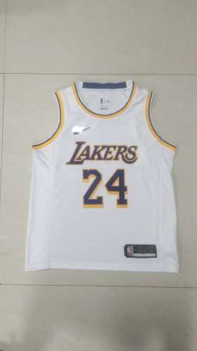 20/21 New Men Los Angeles Lakers Bryant 24 white basketball jersey L002#