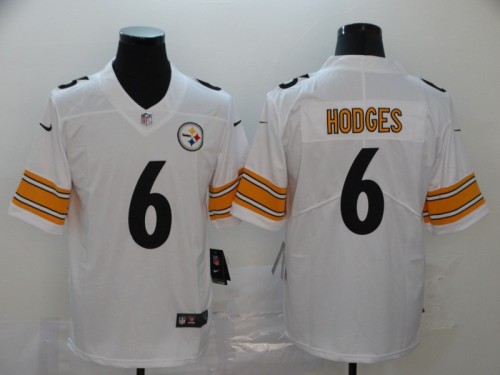 20/21 New Men Steelers Hodges 6 white yellow NFL jersey