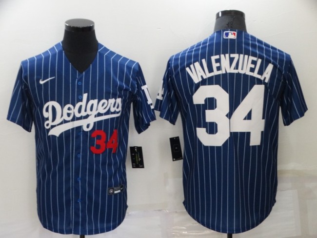 22 Men's Los Angeles Dodgers Valenzuela 34 MLB Jersey