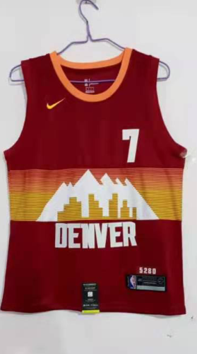 20/21 New Men Denver Nuggets Campazzo 7 red city edition basketball jersey
