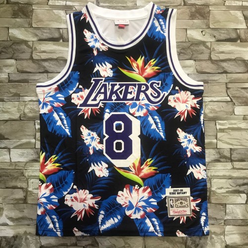 21/22 New Men Los Angeles Lakers Bryant 8 black Mitchell&ness basketball jersey