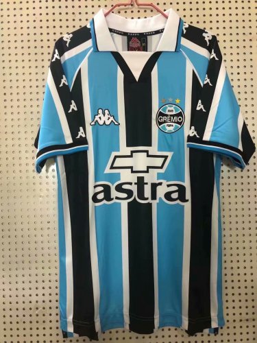 2000 Adult Gremio home blue retro soccer jersey football shirt