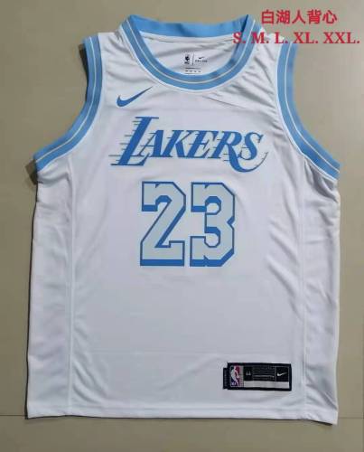 20/21 New Men Los Angeles Lakers James 23 white basketball jersey L024#