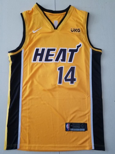 20/21 New Men Miami Heat Herro 14 yellow reward version basketball jersey shirt