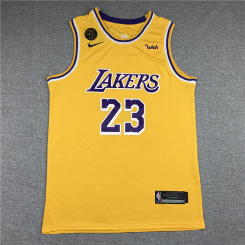 20/21 New Men Los Angeles Lakers Bryant 23 yellow basketball jersey