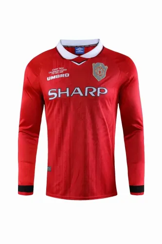 1998-2000 Adult Thai version Manchester long sleeve retro soccer jersey football shirt