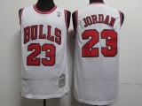 97-98 Men Bulls Jordan 23 white retro basketball jersey