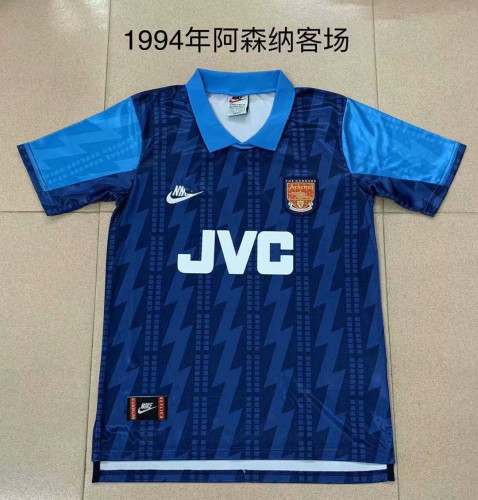 1994 Adult Thai version Arsenal away blue retro soccer jersey football shirt