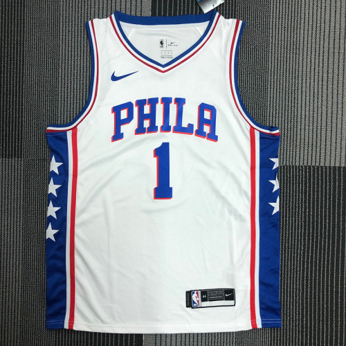 22 Philadelphia 76ers City version v collar James Harden 1 white basketball jersey