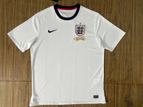 Retro 2013 England white soccer jersey football shirt
