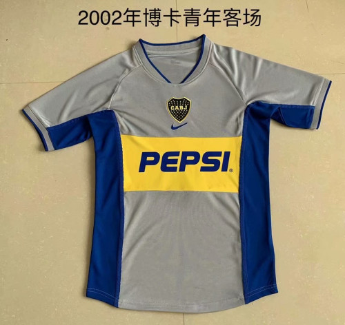 2002 Adult Thai version Boca juniors away retro soccer jersey football shirt
