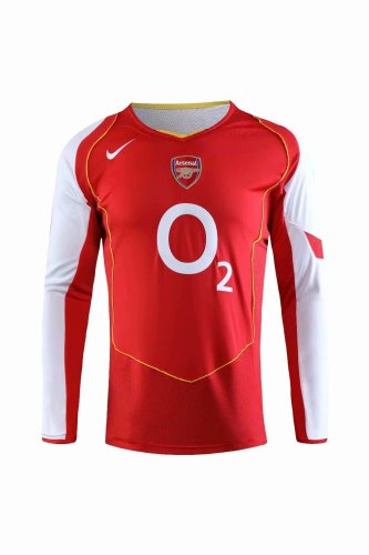 04-05 Adult Thai version Arsenal red long sleeve retro soccer jersey football shirt