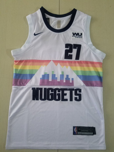 20/21 New Men Denver Nuggets Murray 27 white city edition basketball jersey