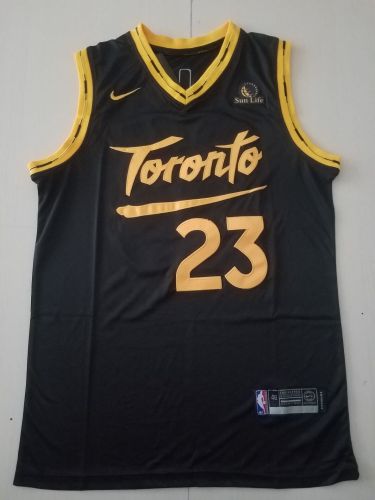 20/21 New Men Toronto Raptors Vanvleet 23 black city version basketball jersey shirt