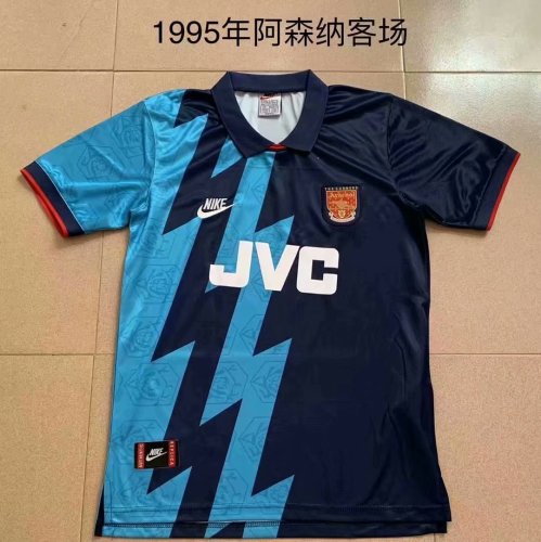 1995 Adult Thai version Arsenal away blue retro soccer jersey football shirt