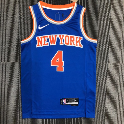 The 75th anniversary New York Knicks 4 Rosr blue basketball jersey