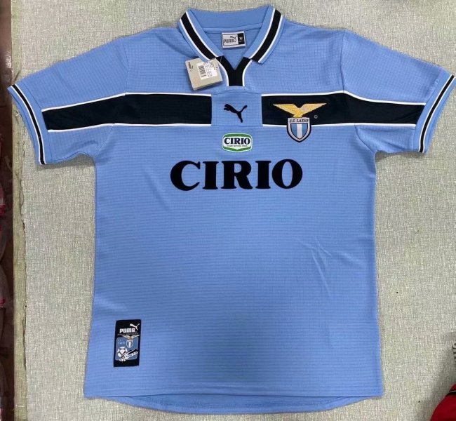 99-00 Adult Thai version Lazio home blue retro soccer jersey football shirt