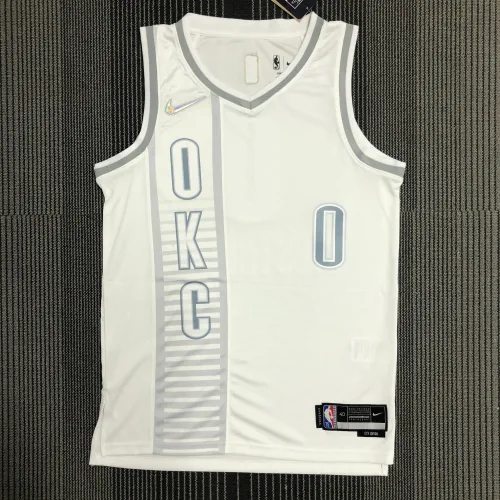 22 season Oklahoma City Thunder City version 0 Westbrook basketball jersey