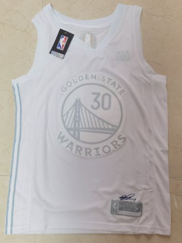 20/21 New Adult warriors Curry 30 MVP white version basketball jersey