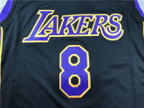 Men Los Angeles Lakers Kobe Bryant retired version black basketball jersey 8