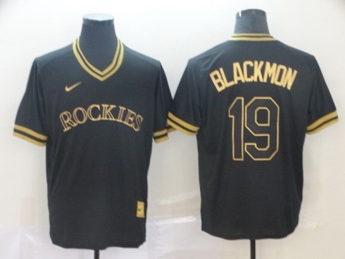 2022 Men's Colorado Rockies BLACKMON 19 black MLB Jersey