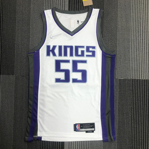 The 75th anniversary Sacramento Kings white 55 Williams basketball jersey