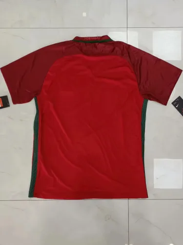 Retro 16 Portugal home red soccer jersey football shirt