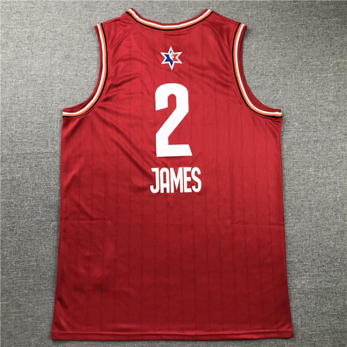 Adult All-Star James red basketball jersey 2