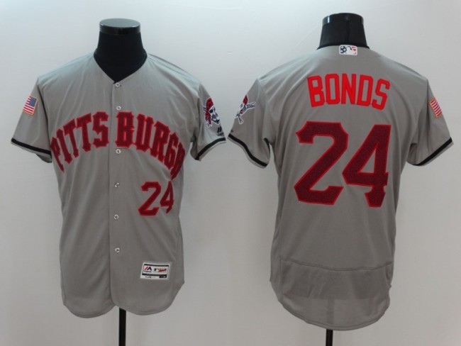 2022 Men's Pittsburgh Pirates BONDS 24 gray MLB Jersey