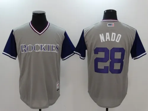 Men's Colorado Rockies NADO 28 MLB Jersey