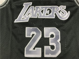 Men Los Angeles Lakers James black retro basketball jersey 23