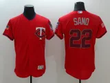 2022 Men's Minnesota Twins SAND 22 red MLB Jersey
