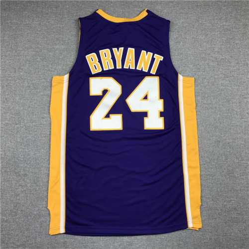 20/21 New Men Los Angeles Lakers Bryant 24 purple basketball jersey