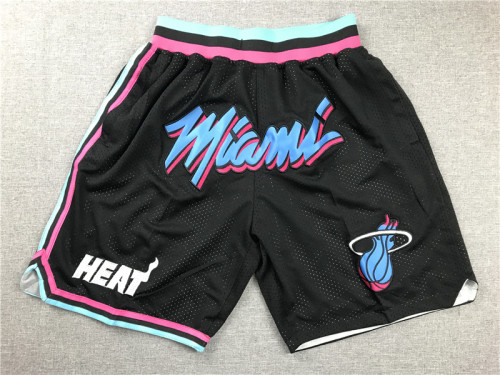 Adult All-Star pocket edition heat city edition black basketball shorts