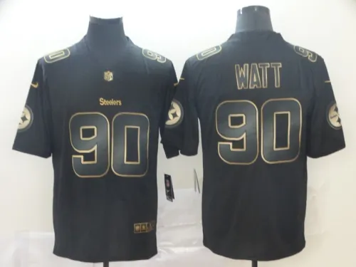 20/21 New Men Steelers Watt 90 black NFL jersey