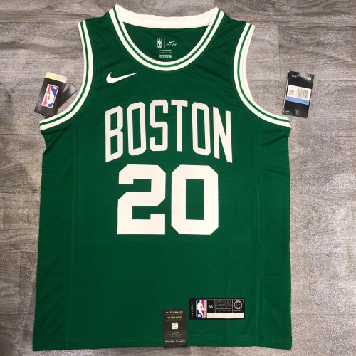 Retro Men Celtics Allen 20 green basketball jersey