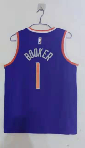 20/21 New Men Phoenix Suns Booker 1 purple basketball jersey