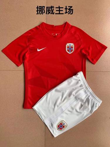 22/23 New Children Norway home red soccer kits football uniforms