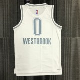 22 season Oklahoma City Thunder City version 0 Westbrook basketball jersey