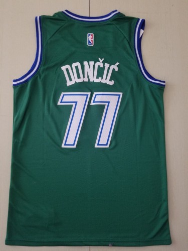 20/21 New Adult Dallas Mavericks Dončić 77 green basketball jersey shirt