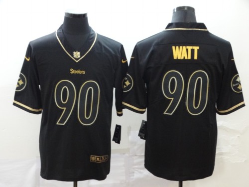 20/21 New Men Steelers Watt 90 black NFL jersey
