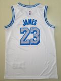 21/22 New Men Los Angeles Lakers James 23 white city edition basketball jersey