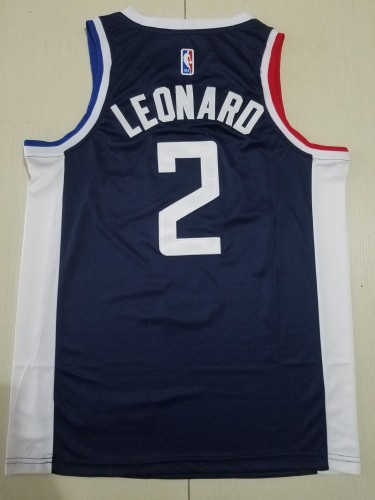 20/21 New Men Los Angeles Clippers Leonard 2 blue city version basketball jersey shirt
