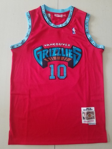 20/21 New Men Memphis Grizzlies Bibby 10 red basketball jersey