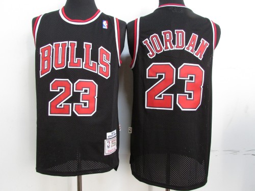 97-98 Men Chicago Bulls Jordan classic black basketball jersey 23