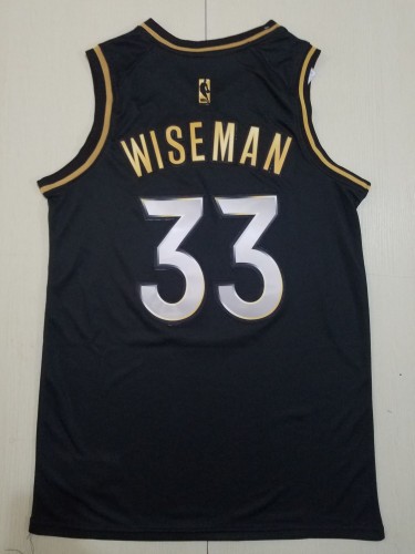 21/22 New Men Golden State Warriors Wiseman 33 black gold basketball jersey