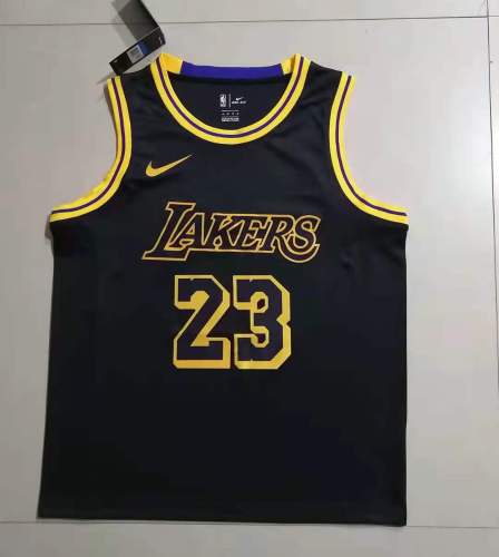 20/21 New Men Los Angeles Lakers 23 black basketball jersey L004#