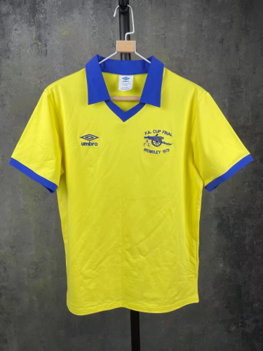 Retro 70-79 Arsenal yellow soccer jersey football shirt