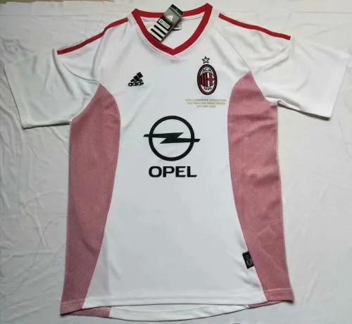 Adult Thai version milan white retro soccer jersey football shirt